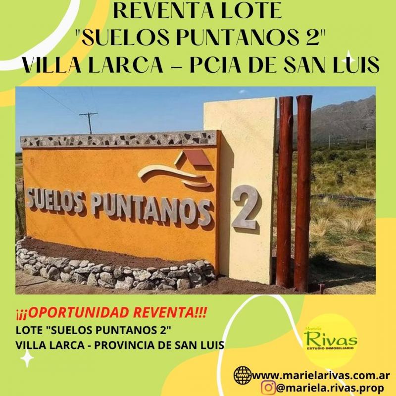¡¡¡OPORTUNIDAD REVENTA LOTE SUELOS PUNTANOS 2!!!